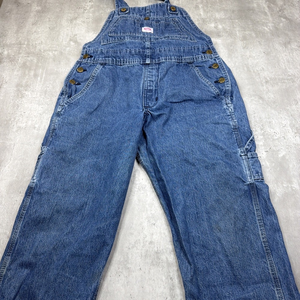 Relaxed Fit Blue Denim Women's Overalls - Picture 9 of 11